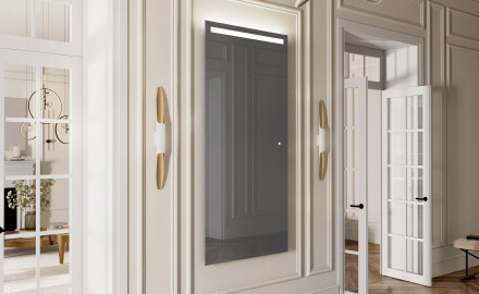 Verticaal moderne badkamer spiegel met LED-verlichting L12