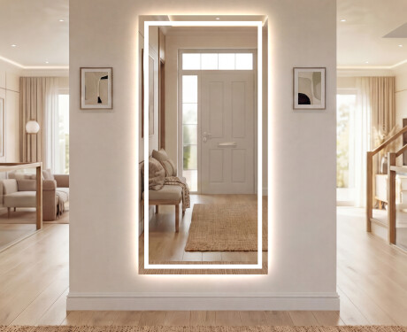 Verticaal moderne badkamer spiegel met LED-verlichting L15