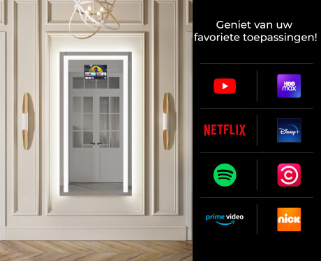 Verticaal moderne badkamer spiegel met LED-verlichting L15 #2