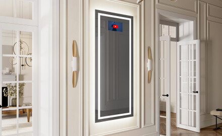 Verticaal moderne badkamer spiegel met LED-verlichting L15