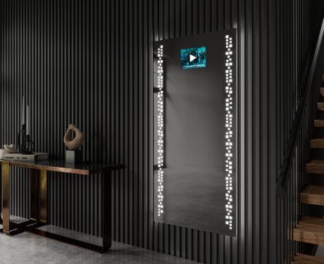 Verticaal moderne badkamer spiegel met LED-verlichting L38