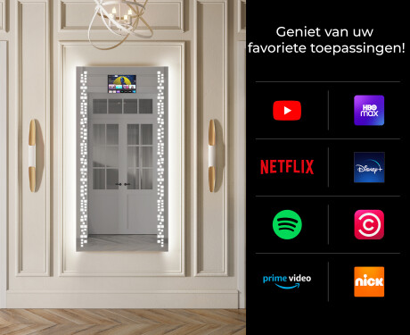 Verticaal moderne badkamer spiegel met LED-verlichting L38 #2