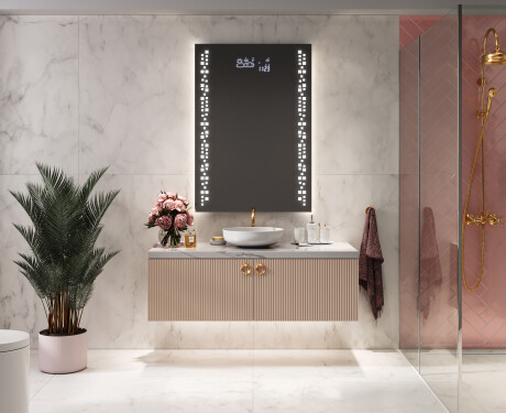 Verticaal moderne badkamer spiegel met LED-verlichting L38 #4