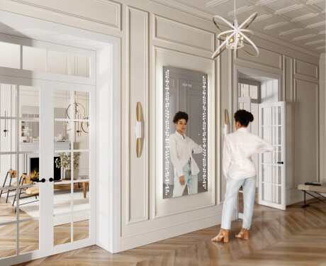 Verticaal moderne badkamer spiegel met LED-verlichting L38 #5