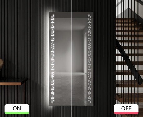 Verticaal moderne badkamer spiegel met LED-verlichting L38 #7