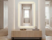 Verticaal moderne badkamer spiegel met LED-verlichting L49