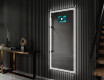 Verticaal moderne badkamer spiegel met LED-verlichting L57