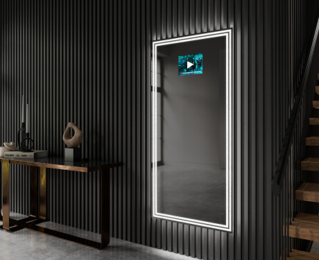 Verticaal moderne badkamer spiegel met LED-verlichting L57