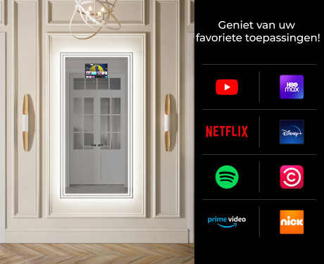 Verticaal moderne badkamer spiegel met LED-verlichting L57 #2