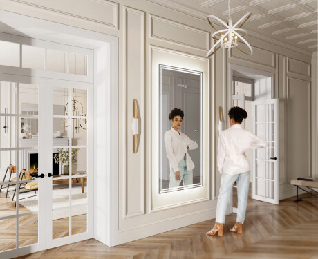 Verticaal moderne badkamer spiegel met LED-verlichting L57 #5