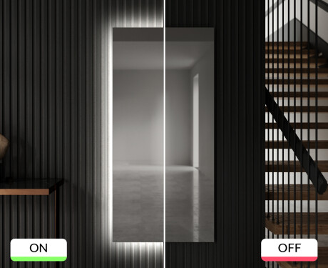 Verticaal moderne badkamer spiegel met LED-verlichting L58 #7