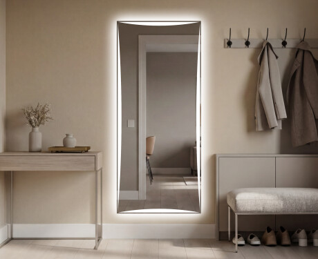 Verticaal moderne badkamer spiegel met LED-verlichting L77