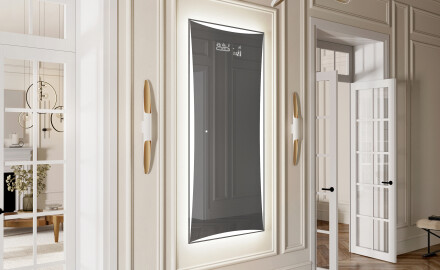 Verticaal moderne badkamer spiegel met LED-verlichting L77