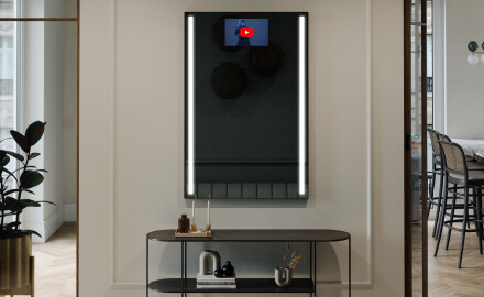 Vertical espelho com iluminação LED L02 para casa de banho