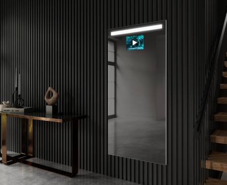 Verticaal moderne badkamer spiegel met LED-verlichting L12