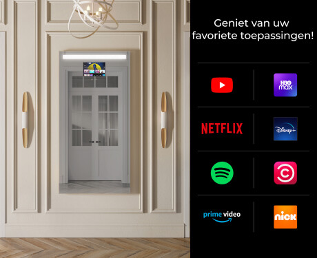 Verticaal moderne badkamer spiegel met LED-verlichting L12 #2