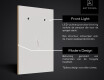 Verticaal moderne badkamer spiegel met LED-verlichting L12 #6