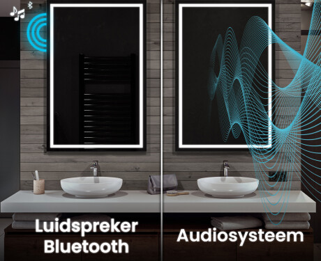 Verticaal moderne badkamer spiegel met LED-verlichting L12 #7
