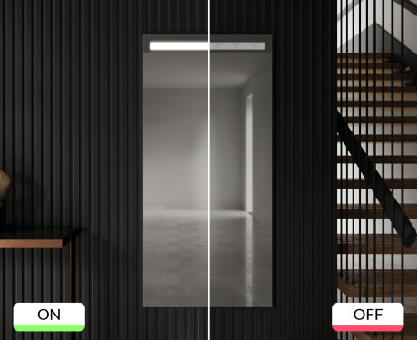 Verticaal moderne badkamer spiegel met LED-verlichting L12 #9