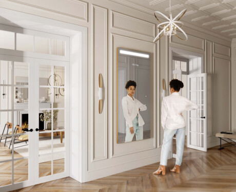 Verticaal moderne badkamer spiegel met LED-verlichting L12 #11