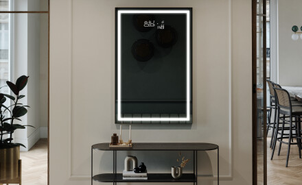 Vertical espelho com iluminação LED L15 para casa de banho