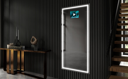 Vertical espelho com iluminação LED L49 para casa de banho