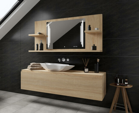 Spiegel met planken led L27 #12