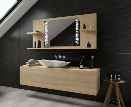 Spiegel met planken led L38 #12