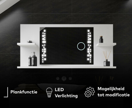 Spiegel met planken led L38 #7