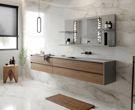 Spiegel met planken led L38 #8