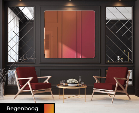 Afgerond wand decoratie spiegel L171 #7