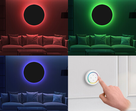 Rond wand decoratie spiegel L175 #11