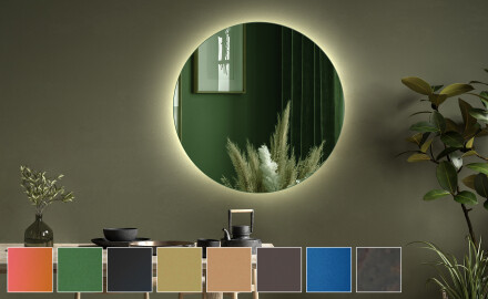 Rond wand decoratie spiegel L175