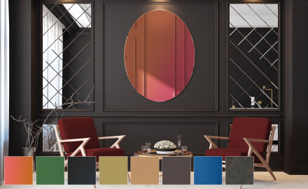 Ovale decoratie spiegel op maat L179