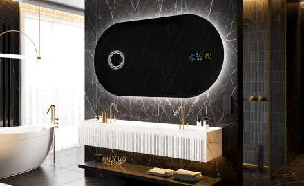 Moderne badkamer spiegel met LED-verlichting L229