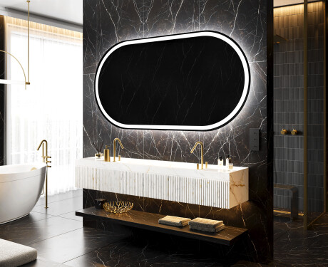 Moderne badkamer spiegel met LED-verlichting L230