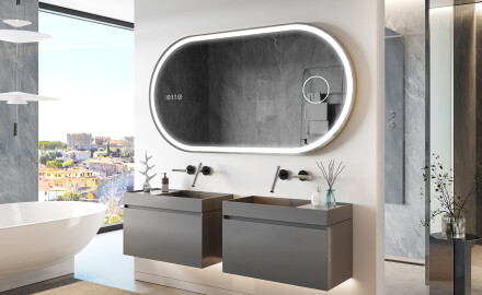 Moderne badkamer spiegel met LED-verlichting L230