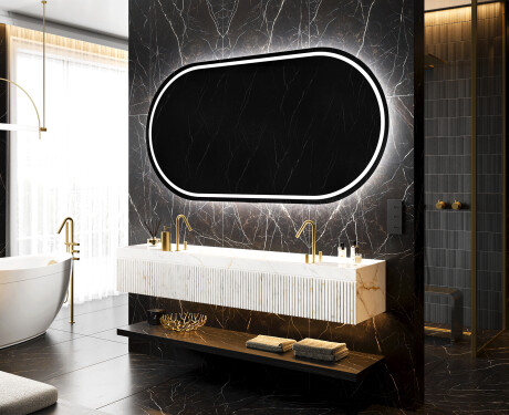 Moderne badkamer spiegel met LED-verlichting L231