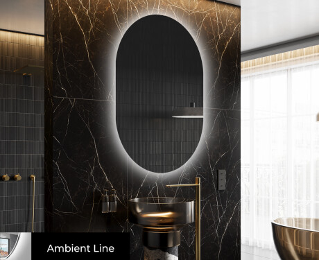 Moderne badkamer spiegel met LED-verlichting L229
