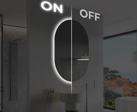 Moderne badkamer spiegel met LED-verlichting L229 #3