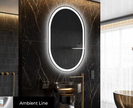 Moderne badkamer spiegel met LED-verlichting L230