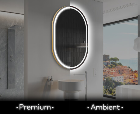Moderne badkamer spiegel met LED-verlichting L231
