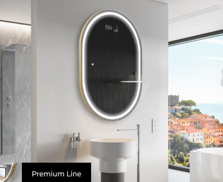 Moderne badkamer spiegel met LED-verlichting L231 #4