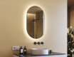 Moderne badkamer spiegel met LED 50x80cm met koel LED-licht 7000K, warm licht 3000K of neutraal licht 4500K