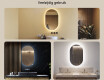 Moderne badkamer spiegel met LED 50x80cm met koel LED-licht 7000K, warm licht 3000K of neutraal licht 4500K #2