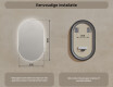 Moderne badkamer spiegel met LED 50x80cm met koel LED-licht 7000K, warm licht 3000K of neutraal licht 4500K #7