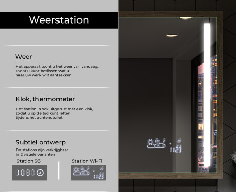 Rechthoekige LED badkamerspiegel met FrameLine lijst L02 #8