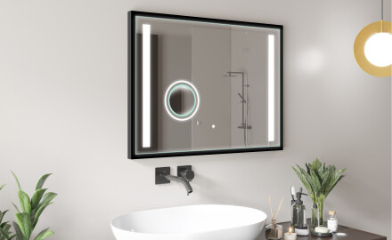 Rechthoekige LED badkamerspiegel met FrameLine lijst L02