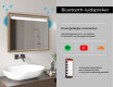 Rechthoekige LED badkamerspiegel met FrameLine lijst L124 #11