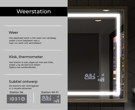 Rechthoekige LED badkamerspiegel met FrameLine lijst L15 #8